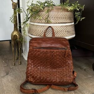 Brown leather Vilenca backpack